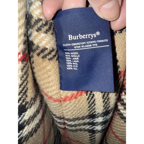 Vintage Burberry Full Length Trench Coat Zip Out Lining Including Belt Size 10L - Picture 6 of 7